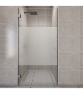 Duschtüren Emas-01 – Pendelband Chrom, Motiv „Blinds“ | Glastuershop24