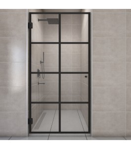Duschtüren Escada-01 Pendelband Schwarz Loft 2 | Glastuershop24