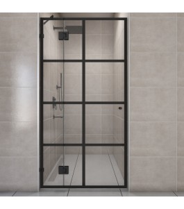 Duschtüren Escada-03 Pendelband Schwarz Loft 2 | Glastuershop24