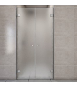 Duschtüren Evora-04 außenöffnend Chrom Satino | Glastuershop24