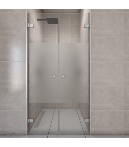 Duschtüren Evora-04 außenöffnend, Chrom, Motiv Blinds | Glastuershop24