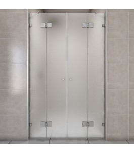 Duschtüren Evora-06 – außenöffnend, Chrom, Satino | Glastuershop24