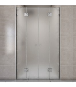 Duschtüren Emas-06 Pendeltür Chrom Satino | Glastuershop24