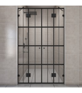 Duschtüren Escada-06 Pendelband Schwarz – Loft 2 | Glastuershop24
