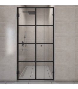 Duschtüren Escada-08 Pendelband Schwarz Loft 2 | Glastuershop24