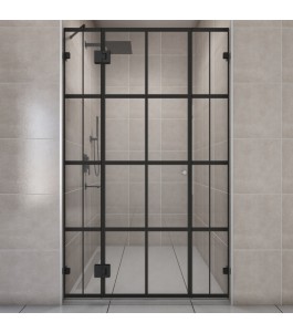 Duschtüren Escada-09 Pendelband Schwarz – Loft 2 | Glastuershop24