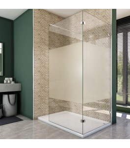 Walk In Dusche  - Almada 05 - Duschwand - Chrom - Blinds