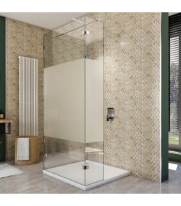 Walk In Dusche  - Almada 07 - Duschwand - Chrom - Blinds
