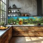 Glas Küchenrückwand 6 mm ESG Motive KRWM-0624
