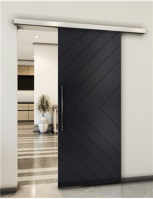 Holzschiebetür Slim-Line - Schwarz  Model 1038