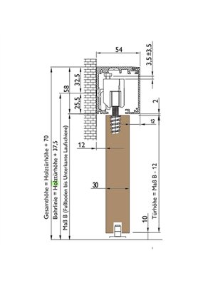 Holzschiebetür Slim-Line - Weisslack  Model 9010