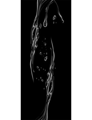 Ganzglastür Wasser 3 Gelasert Auf Klarglas