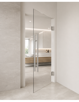 Pendeltür KLAR – transparente Glas-Pendeltür | Glastuershop24