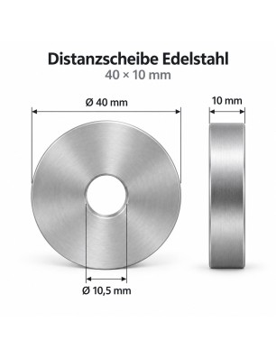 Distanzhülse M8 10 mm für Glasschiebetüren | Wandabstand