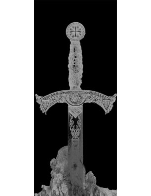 Ganzglastür Excalibur Gelasert Auf Grauglas