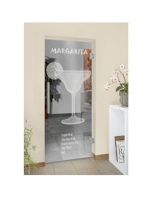 Pendeltür Margarita Gelasert Auf Klarglas