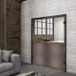 Ganzglastür Loft Rosteisen Genietet 16 auf Klarglas Ganzglastür Loft Rosteisen Genietet 16 auf Klarglas