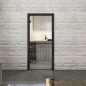 Ganzglastür Loft Schwarzlack 18 auf Klarglas Ganzglastür Loft Schwarzlack 18 auf Klarglas