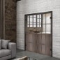 Ganzglastür Loft Rosteisen Genietet 22 auf Klarglas Ganzglastür Loft Rosteisen Genietet 22 auf Klarglas