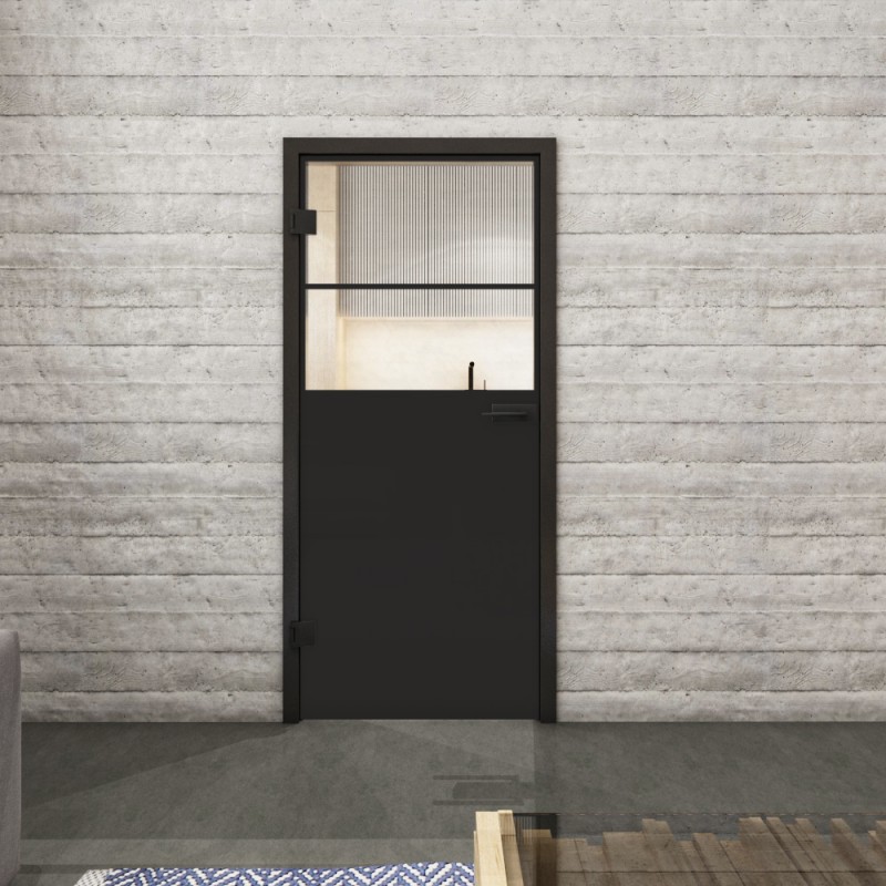 Ganzglastür Loft Schwarzlack 22 auf Klarglas Ganzglastür Loft Schwarzlack 22 auf Klarglas