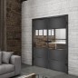 Ganzglastür Loft Schwarzeisen Genietet 25 auf Klarglas Ganzglastür Loft Schwarzeisen Genietet 25 auf Klarglas