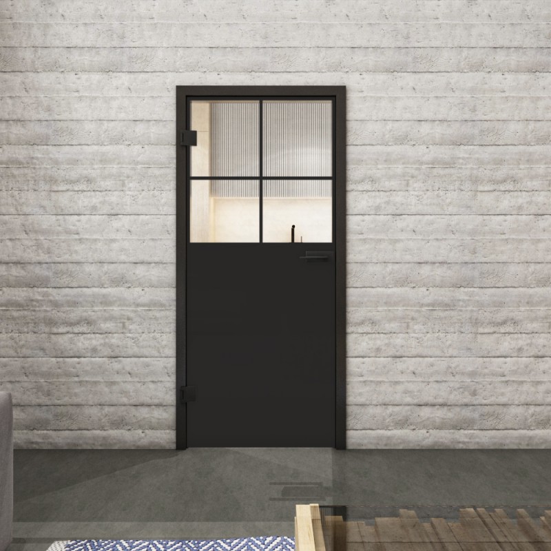 Ganzglastür Loft Schwarzlack 23 auf Klarglas Ganzglastür Loft Schwarzlack 23 auf Klarglas