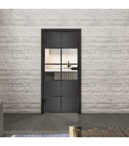 Ganzglastür Loft 28 auf Klarglas | Glastuershop24