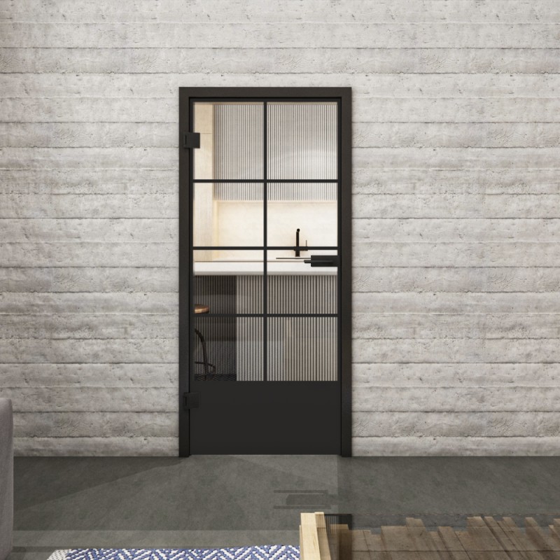 Ganzglastür Loft Schwarzlack 34 auf Klarglas Ganzglastür Loft Schwarzlack 34 auf Klarglas