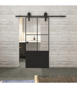 Glasschiebetür BARN-LINE Loft Schwarzlack 36 | Glastuershop24
