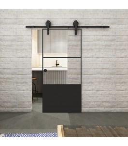 Glasschiebetür BARN-LINE Loft Schwarzlack 33 | Glastuershop24