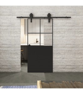 Glasschiebetür BARN-LINE Loft Schwarzlack 24 | Glastuershop24
