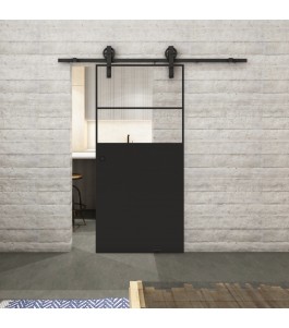 Glasschiebetür BARN-LINE Loft Schwarzlack 22 | Glastuershop24