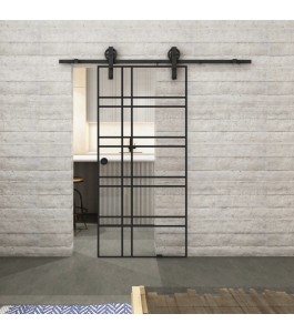 Glasschiebetür BARN-LINE Loft Schwarzlack 19 | Glastuershop24