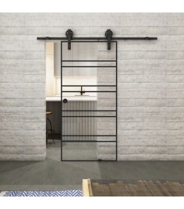 Glasschiebetür BARN-LINE Loft Schwarzlack 16 | Glastuershop24