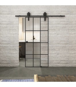 Glasschiebetür BARN-LINE Loft Schwarzlack 10 | Glastuershop24