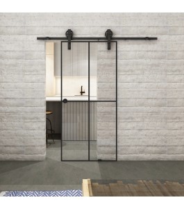 Glasschiebetür BARN-LINE Loft Schwarzlack 08 | Glastuershop24