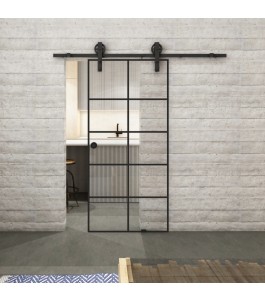 Glasschiebetür BARN-LINE Loft Schwarzlack 05 | Glastuershop24