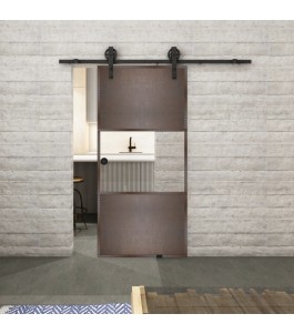 Glasschiebetür BARN-LINE Loft Rosteisen | Glastuershop24
