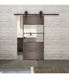 Glasschiebetür BARN-LINE Loft Rosteisen | Glastuershop24