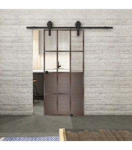 Glasschiebetür BARN-LINE Loft Rosteisen | Glastuershop24