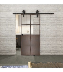 Glasschiebetür BARN-LINE Loft Rosteisen | Glastuershop24