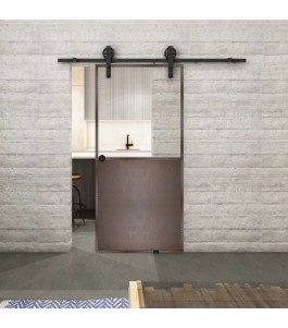 Glasschiebetür BARN-LINE Loft Rosteisen | Glastuershop24