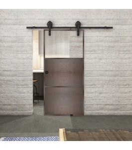 Glasschiebetür BARN-LINE Loft Rosteisen | Glastuershop24