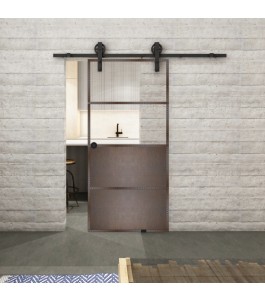 Glasschiebetür BARN-LINE Loft Rosteisen | Glastuershop24