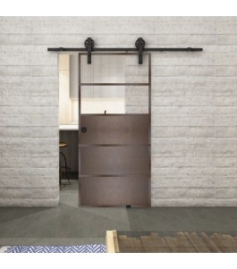 Glasschiebetür BARN-LINE Loft Rosteisen | Glastuershop24