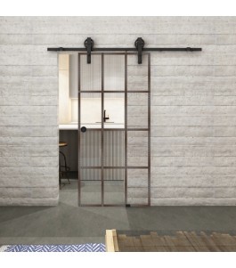 Glasschiebetür BARN-LINE Loft Rosteisen | Glastuershop24