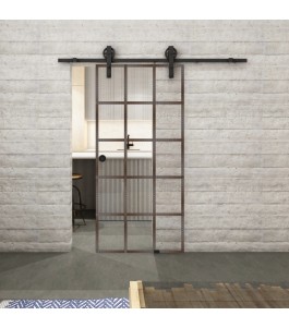Glasschiebetür BARN-LINE Loft Rosteisen | Glastuershop24