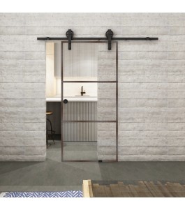 Glasschiebetür BARN-LINE Loft Rosteisen | Glastuershop24