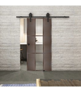 Glasschiebetür BARN-LINE Loft Rosteisen | Glastuershop24