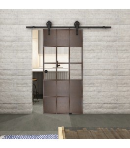Glasschiebetür BARN-LINE Loft Rosteisen | Glastuershop24